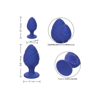 Πρωκτικές Σφήνες Σιλικόνης – Calexotics Cheeky Buttplug Set Purple