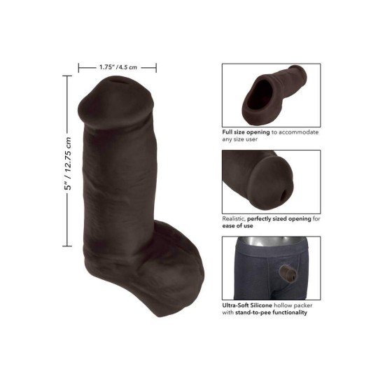 Hollow Packer Stand To Pee Black 13cm Sex Toys