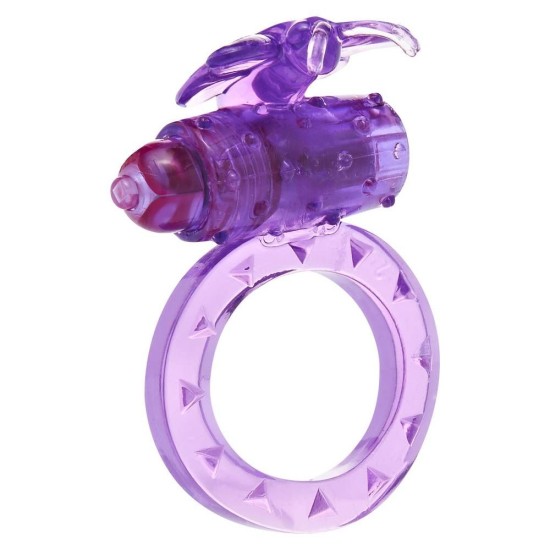 Flutter Ring Vibrating Cock Ring Purple Sex Toys