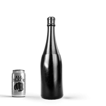 Ομοίωμα Σαμπάνιας - All Black Champagne Bottle Dildo Medium 34cm