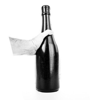All Black Champagne Bottle Dildo Large Black 40cm