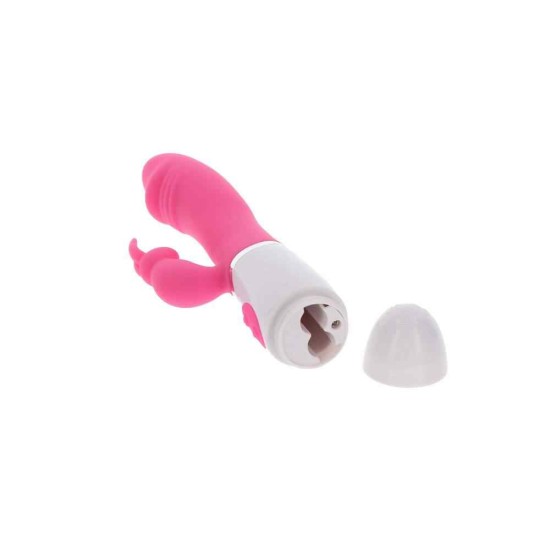 Rabbit Δονητής Σιλικόνης - Toyjoy Funky Rabbit Vibrator Pink Sex Toys 