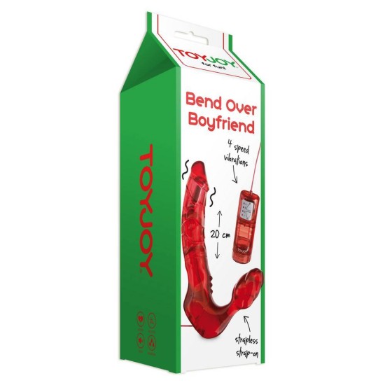 Διπλό Δονούμενο Ομοίωμα Για Pegging - Bend Over Boyfriend Vibrator Red Sex Toys 