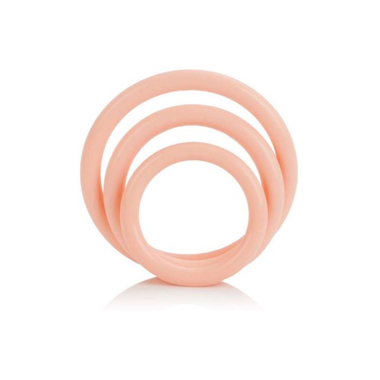 Δαχτυλίδια Πέους – Tri Rings Set Of 3 Beige Sex Toys 