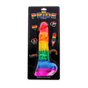 Ρεαλιστικό Πέος Σιλικόνης - Pride Rainbow Lover Dong With Balls 21cm