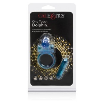 One Touch Dolphin Vibrating Ring Blue