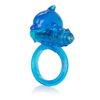 Δονούμενο Δαχτυλίδι Πέους - One Touch Dolphin Vibrating Ring Blue