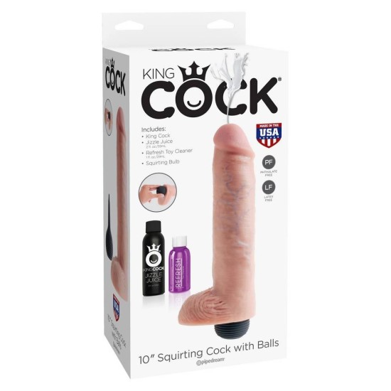 Μεγάλο Ομοίωμα Εκσπερμάτισης – King Cock Squirting Cock Beige 25cm Sex Toys 