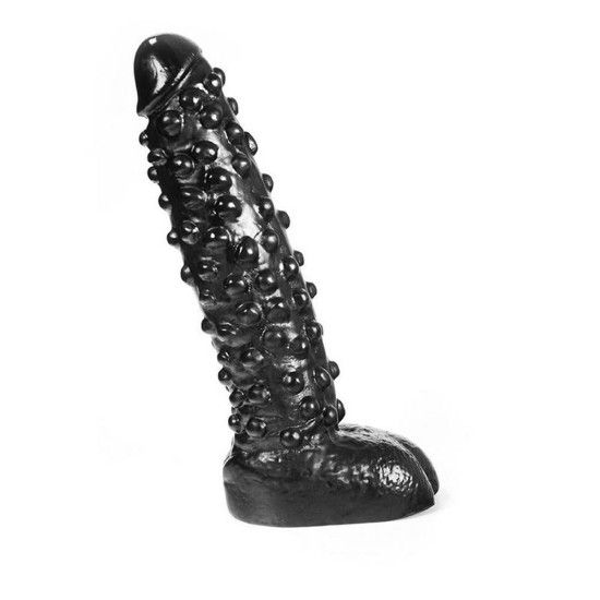 Μεγάλο Πέος Με Κουκκίδες - Dark Crystal XL Dong With Dots Black 27cm Sex Toys 