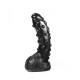 Κυρτό Πέος Με Κουκκίδες - Dark Crystal XL Dong With Dots Black 22cm Sex Toys 