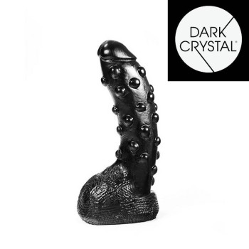 Κυρτό Πέος Με Κουκκίδες - Dark Crystal XL Dong With Dots Black 22cm