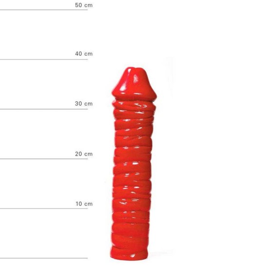 Μεγάλο Πέος Με Ραβδώσεις - All Red XL Dong With Ridges No.51 Sex Toys 