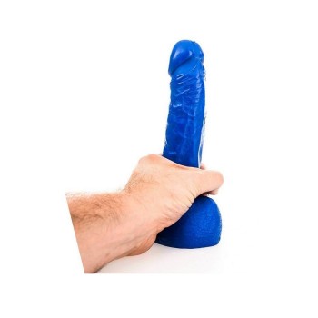 All Blue Realistic Dong With Balls 20cm