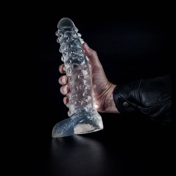 Μεγάλο Πέος Με Κουκκίδες - Dark Crystal XL Dong With Dots Clear 27cm