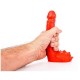 Μαλακό Ρεαλιστικό Πέος - All Red Realistic Dong 18cm Sex Toys 