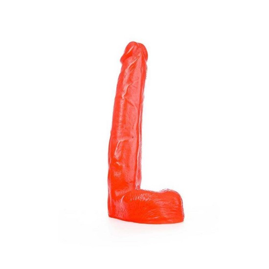 Ρεαλιστικό Ομοίωμα Με Όρχεις - All Red Realistic Dildo With Balls 21cm Sex Toys 