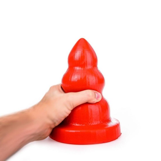All Red Triple Pleasure Anal Dildo Small Sex Toys