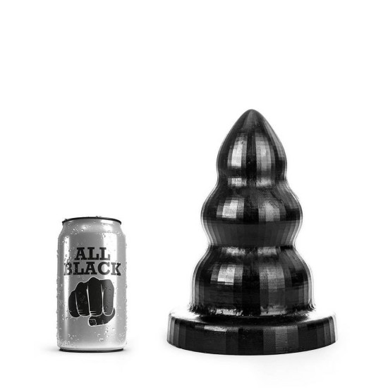 All Black Triple Pleasure Anal Dildo Small Sex Toys