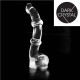 Dark Crystal XL Dong With Rings Clear 33cm Sex Toys