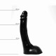 Ρεαλιστικό Ομοίωμα Πέους - All Black XL Realistic Dong 27cm Sex Toys 