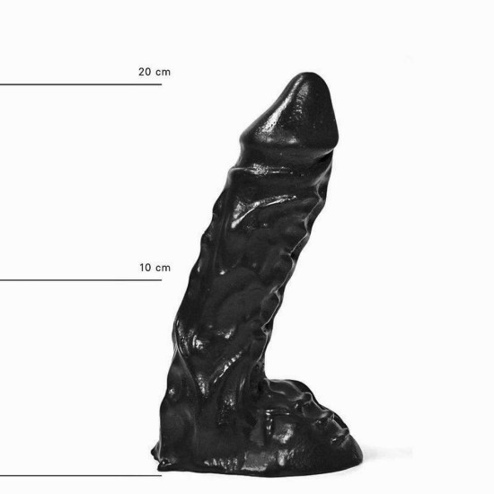 All Black Realistic Textured Dong 22cm Sex Toys
