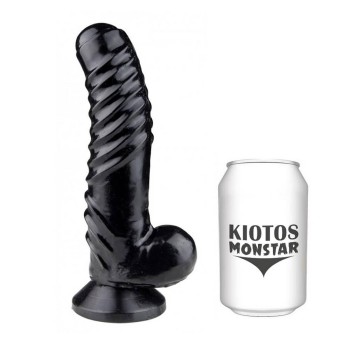 Τερατόμορφο Πέος Με Ραβδώσεις - Kiotos Monstar Yeti Dildo Black 21cm