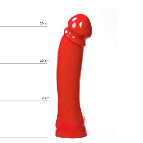All Red XL Curved Dildo 34cm Sex Toys