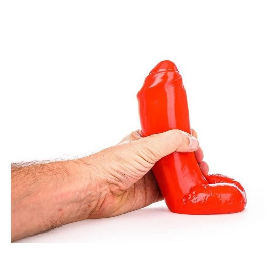 All Red Thick Realistic Dildo 18cm Sex Toys