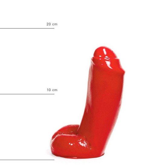 Χοντρό Ομοίωμα Πέους - All Red Thick Realistic Dildo 18cm Sex Toys 