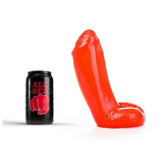 All Red Thick Realistic Dildo 18cm Sex Toys