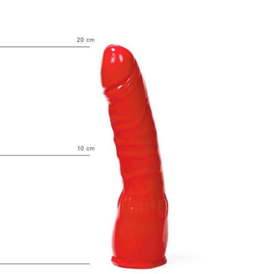 Ρεαλιστικό Πέος Χωρίς Όρχεις - All Red Realistic Dong 20cm Sex Toys 
