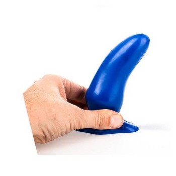 All Blue Curved Butt Plug No.45