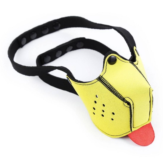 Neoprene Puppy Dog Yellow Mouth Mask Fetish Toys 