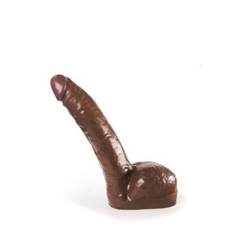 Heroes Silicone Curved Dong Brown 16cm