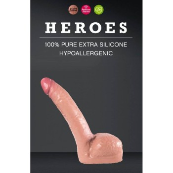 Ρεαλιστικό Πέος Σιλικόνης - Heroes Silicone Curved Dong Beige 16cm