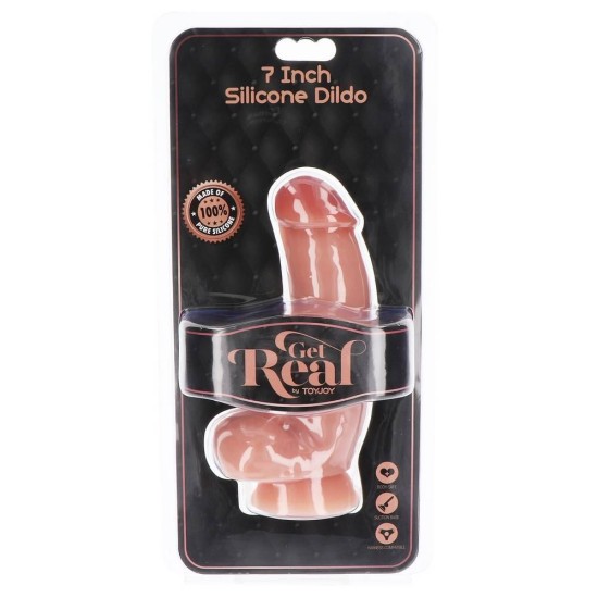 Ρεαλιστικό Πέος Σιλικόνης - Get Real Silicone Dildo With Balls Beige 18cm Sex Toys 