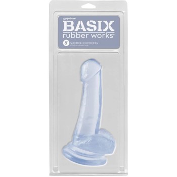 Ομοίωμα Με Όρχεις Και Βεντούζα - Basix Suction Cup Dong Clear 21cm