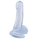 Ομοίωμα Με Όρχεις Και Βεντούζα - Basix Suction Cup Dong Clear 21cm Sex Toys 