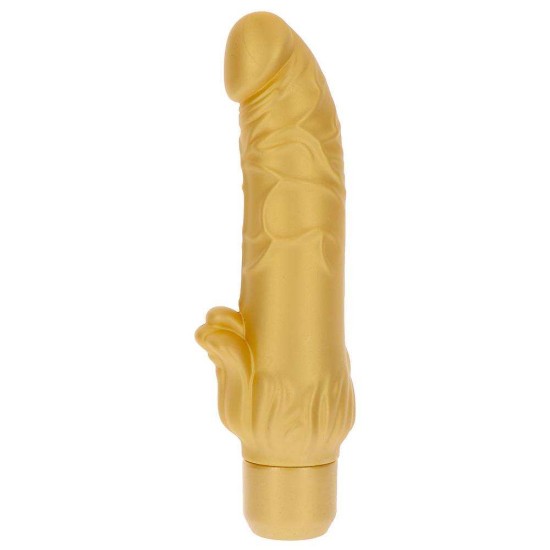 Ρεαλιστικός Δονητής Σιλικόνης - Gold Dicker Stim Vibrator 22cm Sex Toys 