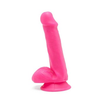 Happy Dicks Realistic Dong With Balls Pink 16cm