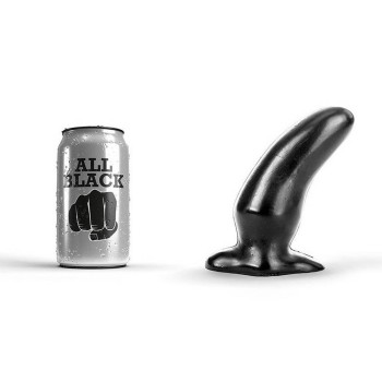 Πρωκτική Σφήνα Προστάτη - All Black Curved Butt Plug No.45