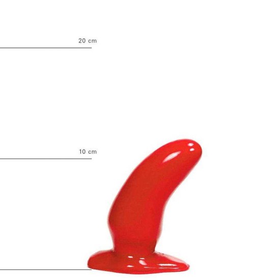 All Red Curved Butt Plug No.45 Sex Toys