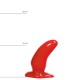 Πρωκτική Σφήνα Προστάτη - All Red Curved Butt Plug No.45 Sex Toys 