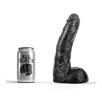 All Black Realistic Dong With Balls 22cm