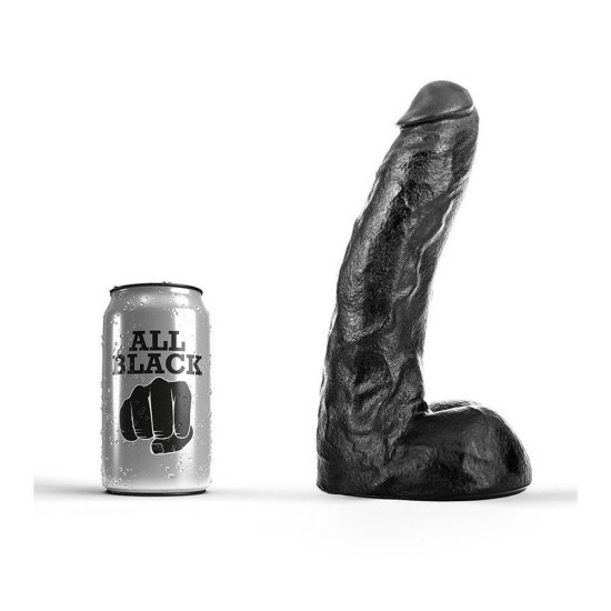 All Black Realistic Dong With Balls 22cm Sex Toys