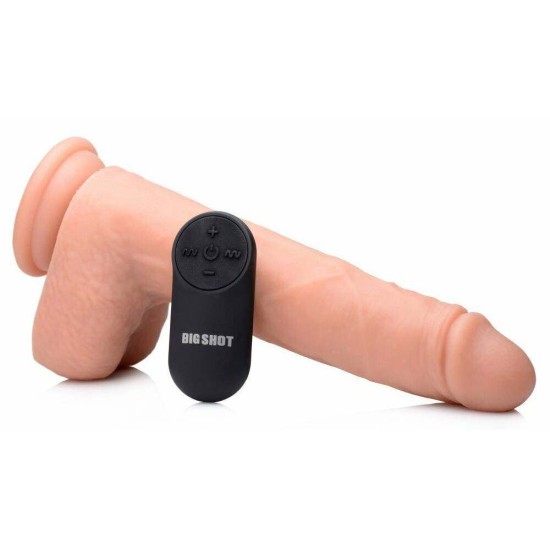 Ασύρματος Δονητής Με Κίνηση - Vibrating & Thrusting Remote Silicone Dong 23cm Sex Toys 