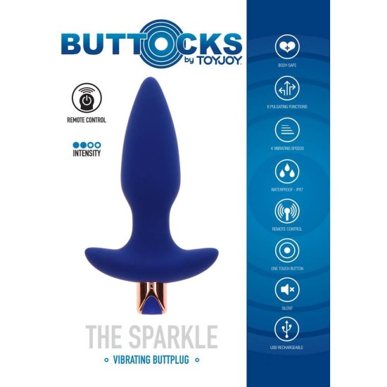 Ασύρματη Πρωκτική Σφήνα - The Sparkle Remote Vibrating Anal Plug Sex Toys 