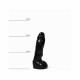 All Black Realistic Dong With Balls 21cm Sex Toys
