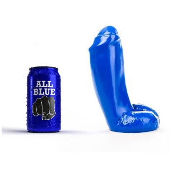 All Blue Thick Realistic Dildo 18cm