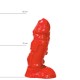 All Red Realistic Textured Dong No.25 Sex Toys